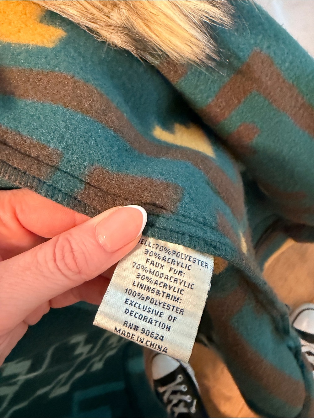 Tasha Polizzi Southwestern Print Blanket Jullian Jacket with Faux Fur - Picture 7 of 7
